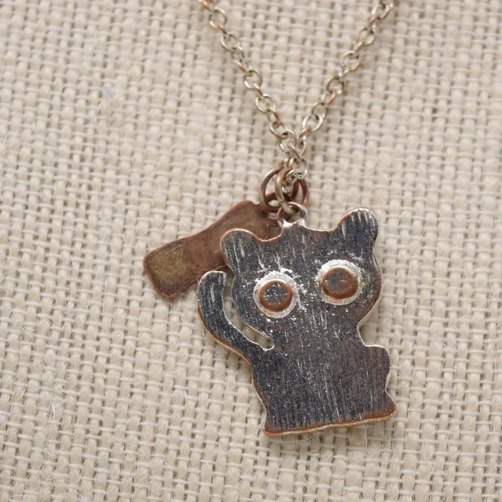 Mini Beanie Boos Friends Necklace Cat Leopard Pendant Glitter Eyes